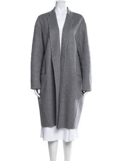 Pre-owned Celine Cashmere Coat In Grey