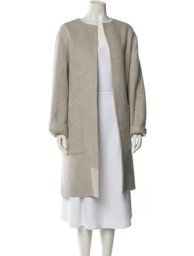 Pre-owned Celine Cashmere Coat In Neutral
