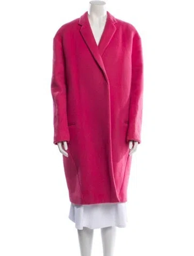 Pre-owned Celine Cashmere Coat In Pink