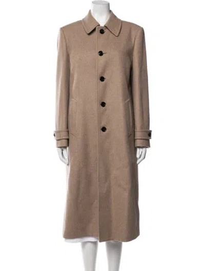 Pre-owned Celine Cashmere Coat W/ Tags In Neutrals