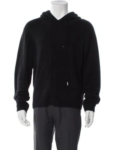 Pre-owned Celine Cashmere Crew Neck Hoodie In Black