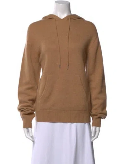 Pre-owned Celine Cashmere Crew Neck Hoodie In Brown