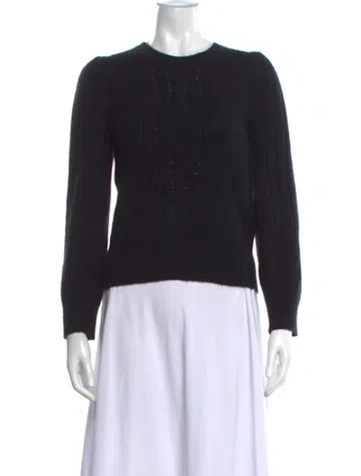 Pre-owned Celine Cashmere Crew Neck Sweater In Black