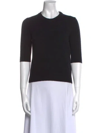 Pre-owned Celine Cashmere Crew Neck Sweater In Black