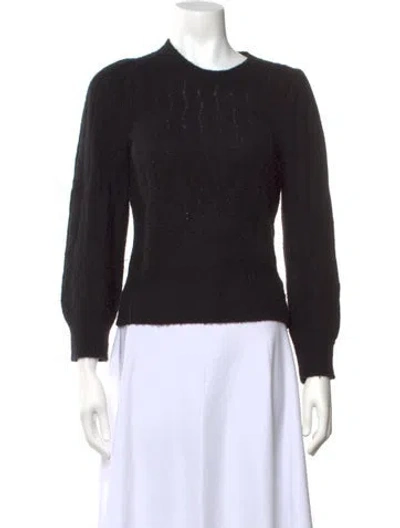 Pre-owned Celine Cashmere Crew Neck Sweater In Black