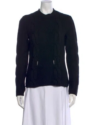 Pre-owned Celine Cashmere Crew Neck Sweater In Black