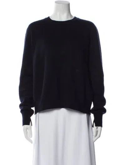 Pre-owned Celine Cashmere Crew Neck Sweater In Blue