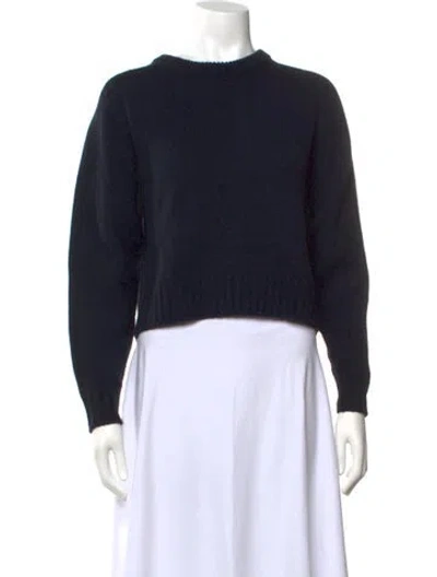 Pre-owned Celine Cashmere Crew Neck Sweater In Blue