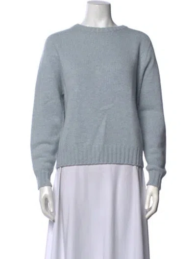 Pre-owned Celine Cashmere Crew Neck Sweater In Blue