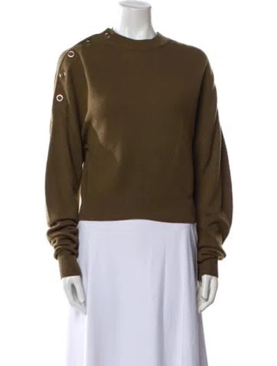 Pre-owned Celine Cashmere Crew Neck Sweater In Brown