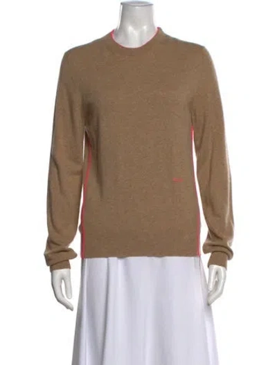 Pre-owned Celine Cashmere Crew Neck Sweater In Brown