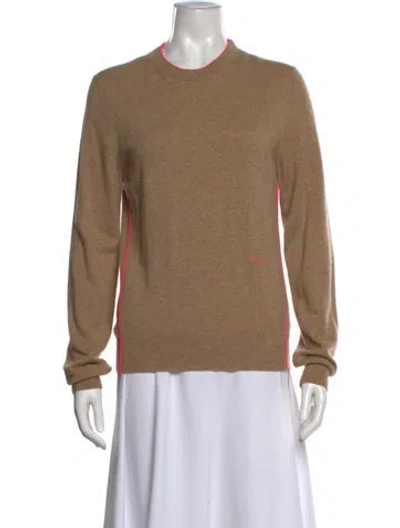 Pre-owned Celine Cashmere Crew Neck Sweater In Brown