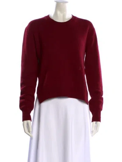 Pre-owned Celine Cashmere Crew Neck Sweater In Burgundy