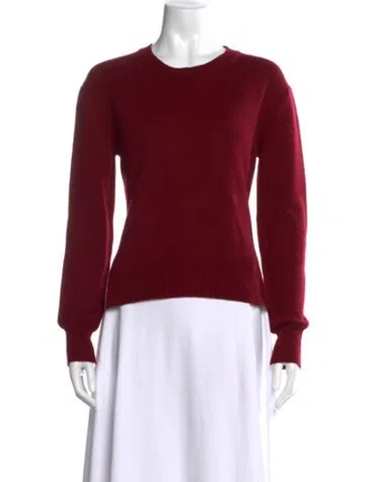 Pre-owned Celine Cashmere Crew Neck Sweater In Burgundy