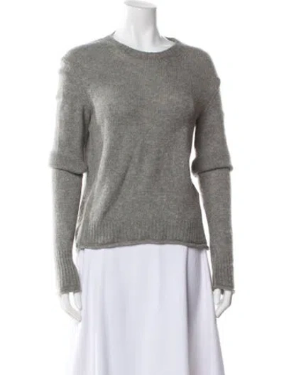Pre-owned Celine Cashmere Crew Neck Sweater In Gray