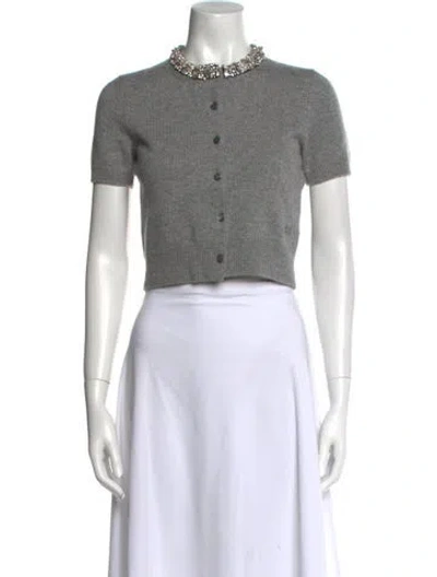 Pre-owned Celine Cashmere Crew Neck Sweater In Gray