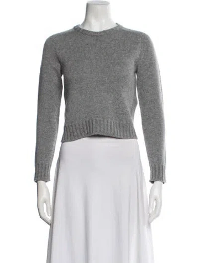 Pre-owned Celine Cashmere Crew Neck Sweater In Gray