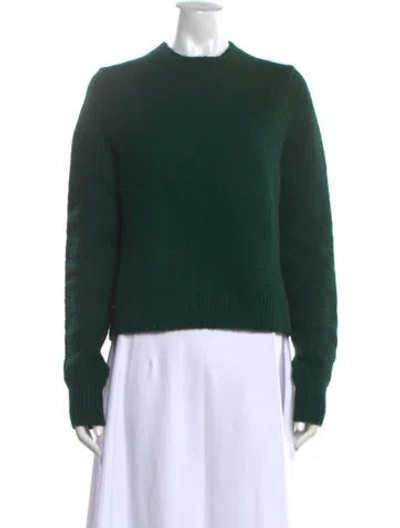 Pre-owned Celine Cashmere Crew Neck Sweater In Green
