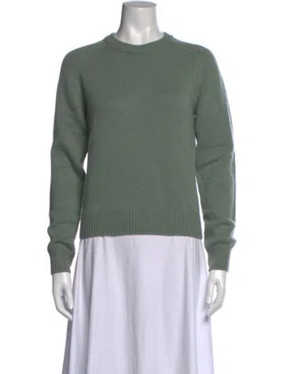 Pre-owned Celine Cashmere Crew Neck Sweater In Green