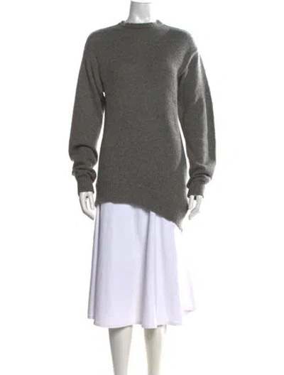 Pre-owned Celine Cashmere Crew Neck Sweater In Grey