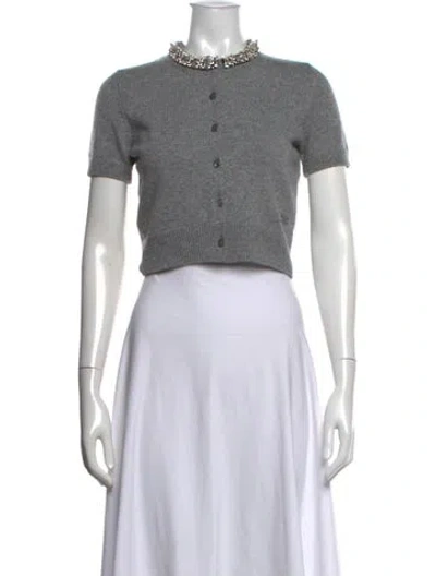 Pre-owned Celine Cashmere Crew Neck Sweater In Grey
