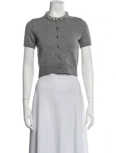 Pre-owned Celine Cashmere Crew Neck Sweater In Grey