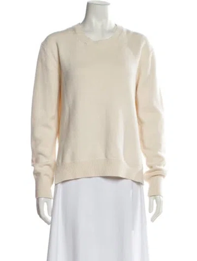 Pre-owned Celine Cashmere Crew Neck Sweater In Neutral