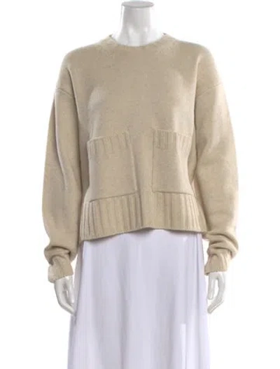 Pre-owned Celine Cashmere Crew Neck Sweater In Neutral