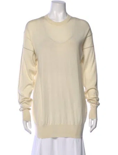 Pre-owned Celine Cashmere Crew Neck Sweater In Neutral