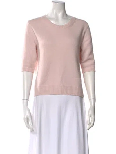 Pre-owned Celine Cashmere Crew Neck Sweater In Pink
