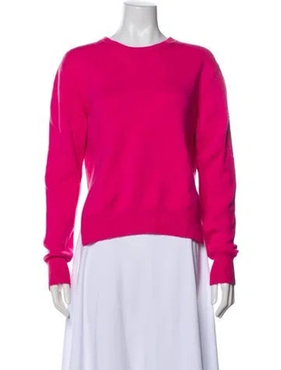 Pre-owned Celine Cashmere Crew Neck Sweater In Pink