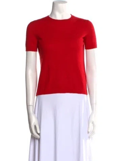 Pre-owned Celine Cashmere Crew Neck Sweater In Red