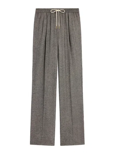 CELINE CASHMERE FLANNEL DRAWSTRING TROUSERS