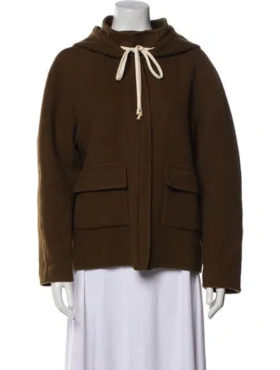 Pre-owned Celine Cashmere Jacket In Green