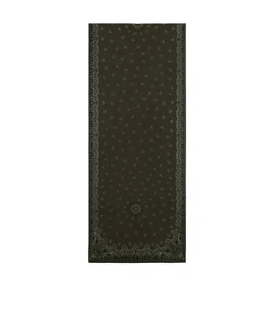 Celine Cashmere Jacquard Scarf In Green