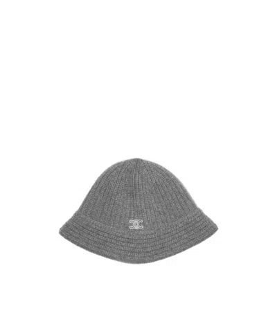Celine Cashmere Knit Hat In Gray