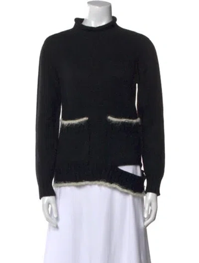 Pre-owned Celine Cashmere Mock Neck Sweater In Black
