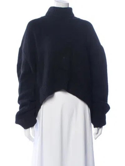 Pre-owned Celine Cashmere Mock Neck Sweater In Black