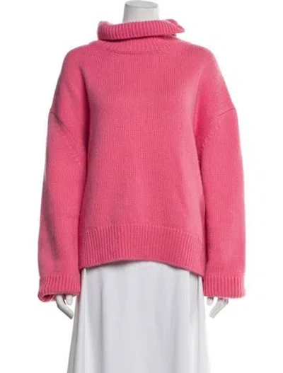 Pre-owned Celine Cashmere Mock Neck Sweater In Pink