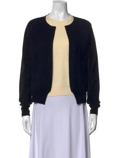 Pre-owned Celine Cashmere Open Front Sweater In Black
