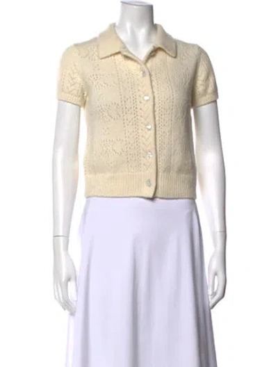 Pre-owned Celine Cashmere Patterned Sweater In Neutral