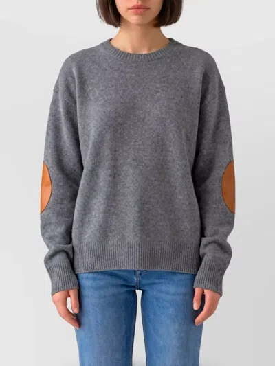 Celine Cashmere Ribbed Loose-fit Crew-neck Sweater In Multi