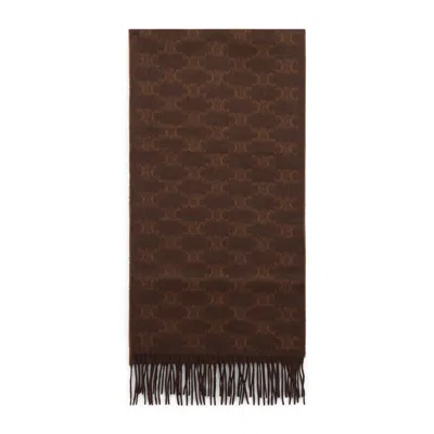 Celine Cashmere Scarf Women In Brown