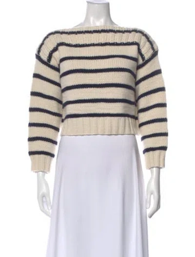 Pre-owned Celine Cashmere Striped Sweater
