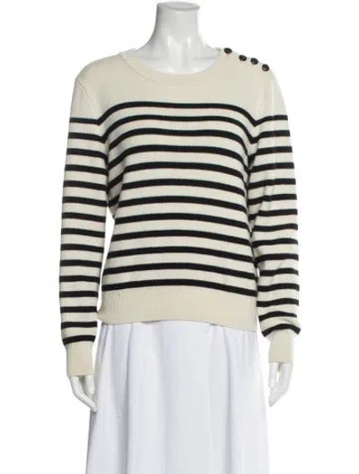 Pre-owned Celine Cashmere Striped Sweater In Neutral
