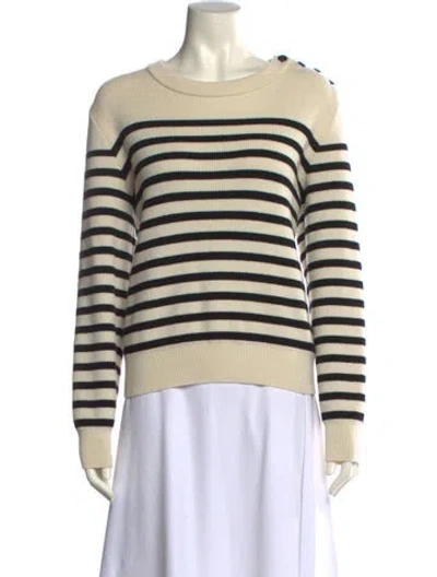 Pre-owned Celine Cashmere Striped Sweater In Neutral