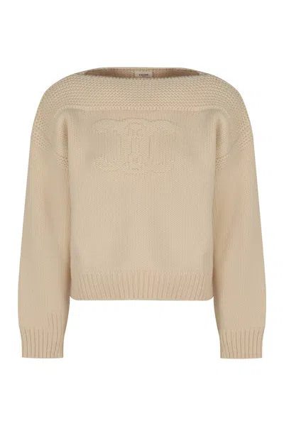 Celine Cashmere Sweater In Brown