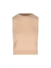 Celine Ribbed Crewneck Knitwear Sleeveless In Neutral