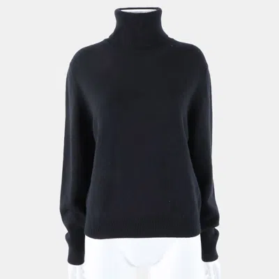 Pre-owned Celine Cashmere Turtleneck Knit M In Black