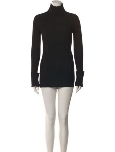 Pre-owned Celine Cashmere Turtleneck Sweater In Black